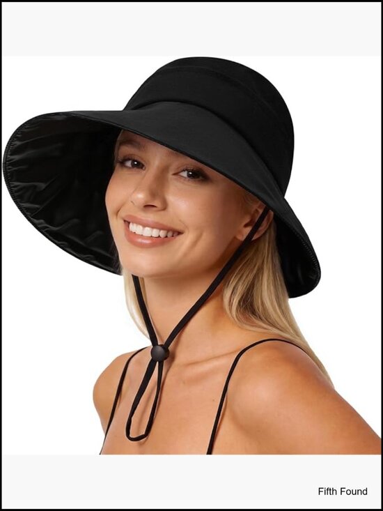 Women\'s Packable Sun Hat UPF 50+ Wide Brim Adjustable Travel Beach main image 7